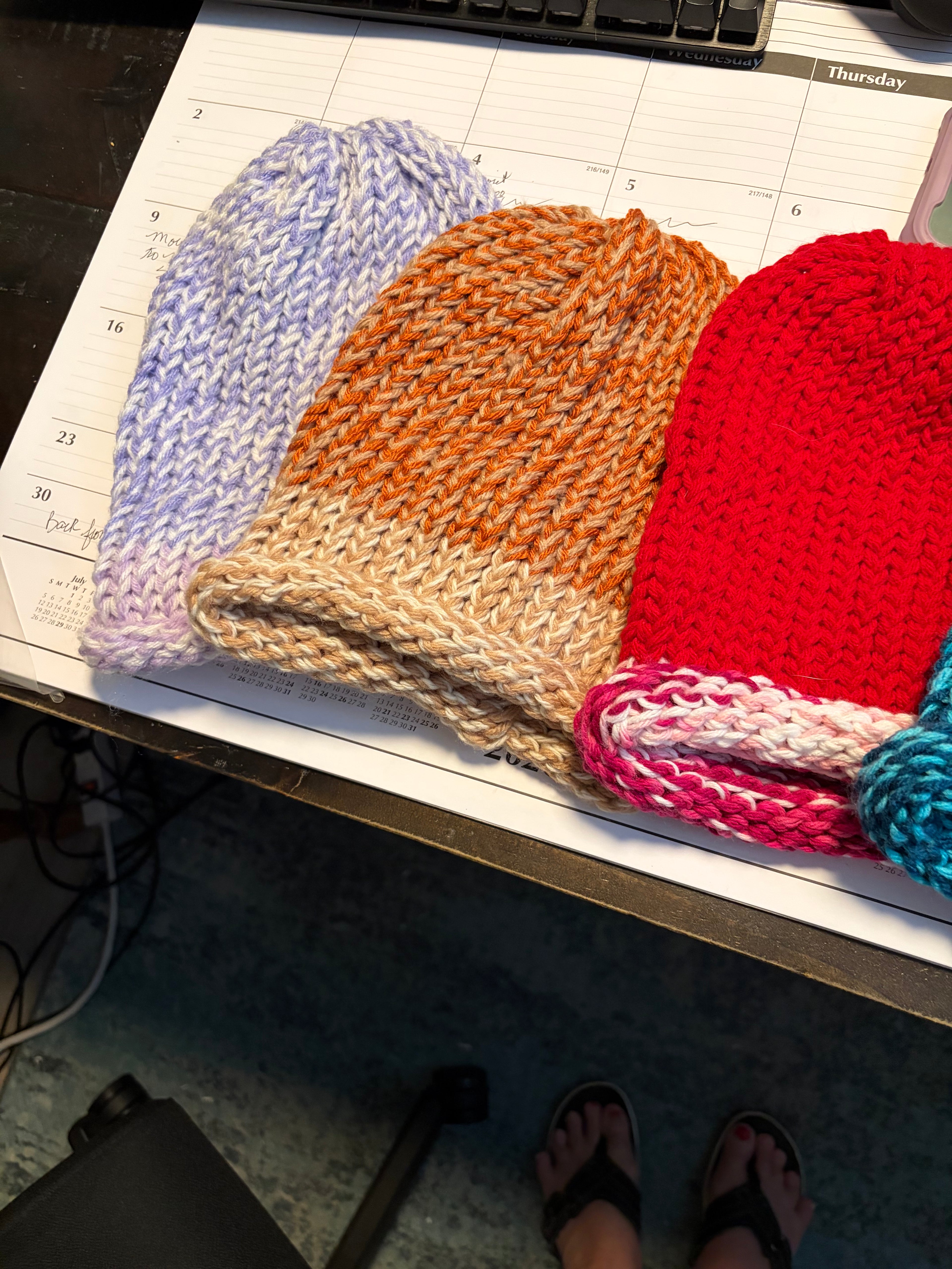 Hand-Knitted Beanie Hat